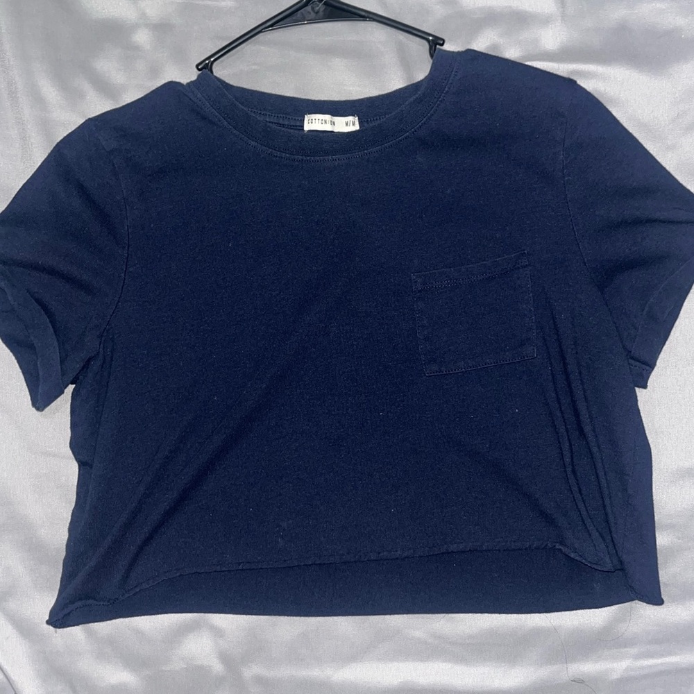 Blue Cropped Tee